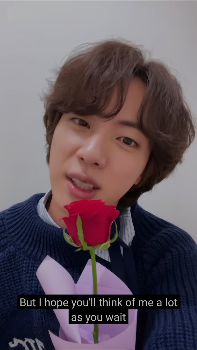I was waiting for him and it finally came, when I saw the notification I sobbed, I didn't think a smile could be missing so much 🥹🌹 #SEOKJIN #SeokjinAndRosesAreAWinningCombination