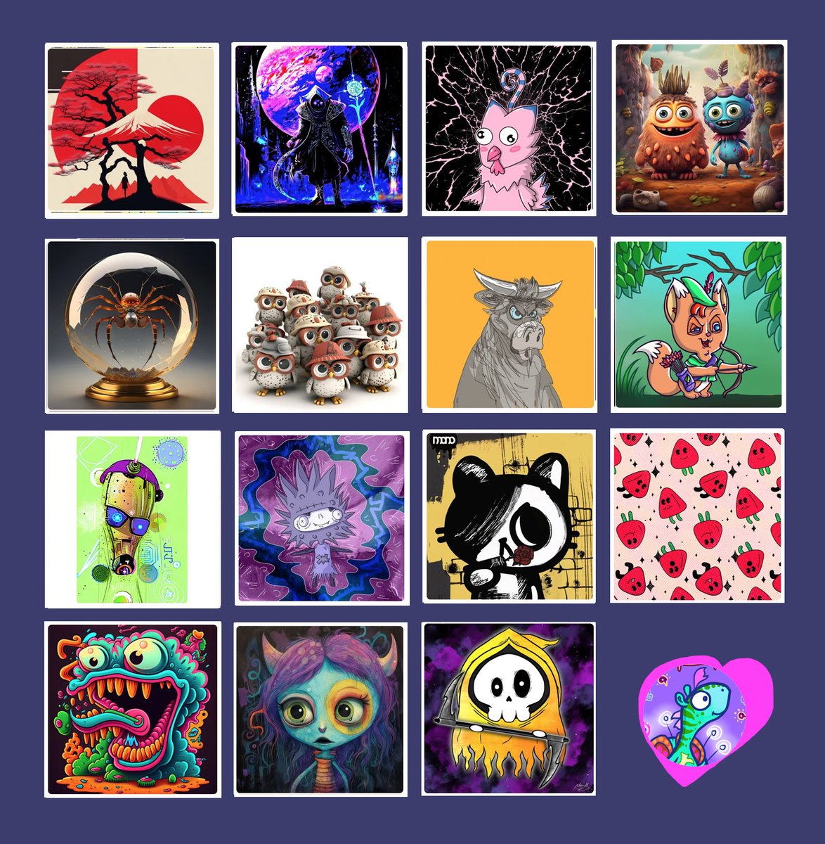 My last shopping… 🥰💜
Together to be strong!!  
Follow and support these beautiful artists! 👍

<a href="/Hp24224664/">Paradisio 🇫🇷 OpenSea / Foundation</a>
<a href="/ozmettin1/">ozmettin</a>
<a href="/ShillyGallo/">ShillyGalloReborn ERC-721</a>
<a href="/katas_art/">Kata 🇨🇦🇭🇺</a>
<a href="/davidalexp7/">SeRiaL oFFiCiaL®</a>
@ordinaryblossom
<a href="/Antoni_Pon/">Angry_Bull</a>
<a href="/Randocatss/">Randocats</a>
<a href="/Skulls_by_Subko/">Marc Becker</a>
<a href="/CreamWNFT/">Creamw.eth 🎨</a>
<a href="/jtmcatpapa/">🍀JTMcat ฅಠдಠฅ l AKCB</a>
<a href="/CapsNFTs/">Caps │ 🔴</a>
<a href="/Elegit2021/">Elegit</a>
@cReaperZ_NFT
