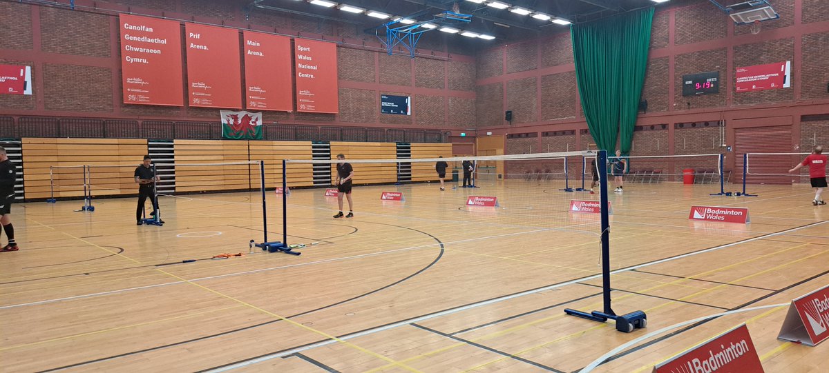 Play is underway at the Badminton Wales Master's Nationals at the Sport Wales National Centre