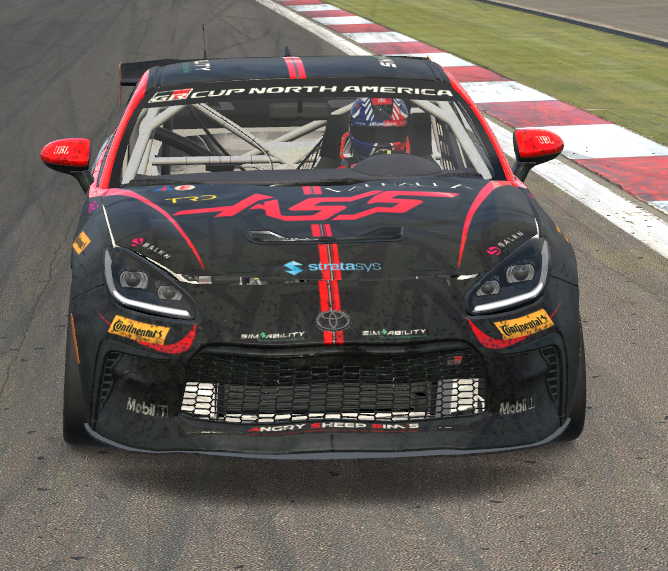 we had damage for 21 hours, but kept going in 9th, all the way up to 3rd place in this years <a href="/iRacing/">iRacing</a> Nords 24!

well done team!