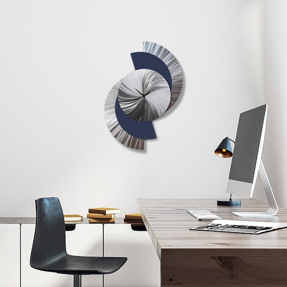 ElementsModern's tweet image. Modern Clock, Large Clock, Abstract Clock, Navy etsy.me/3G2aBWK #modernwallclock #metalwallart #largewallclock #metalwalldecor @etsymktgtool