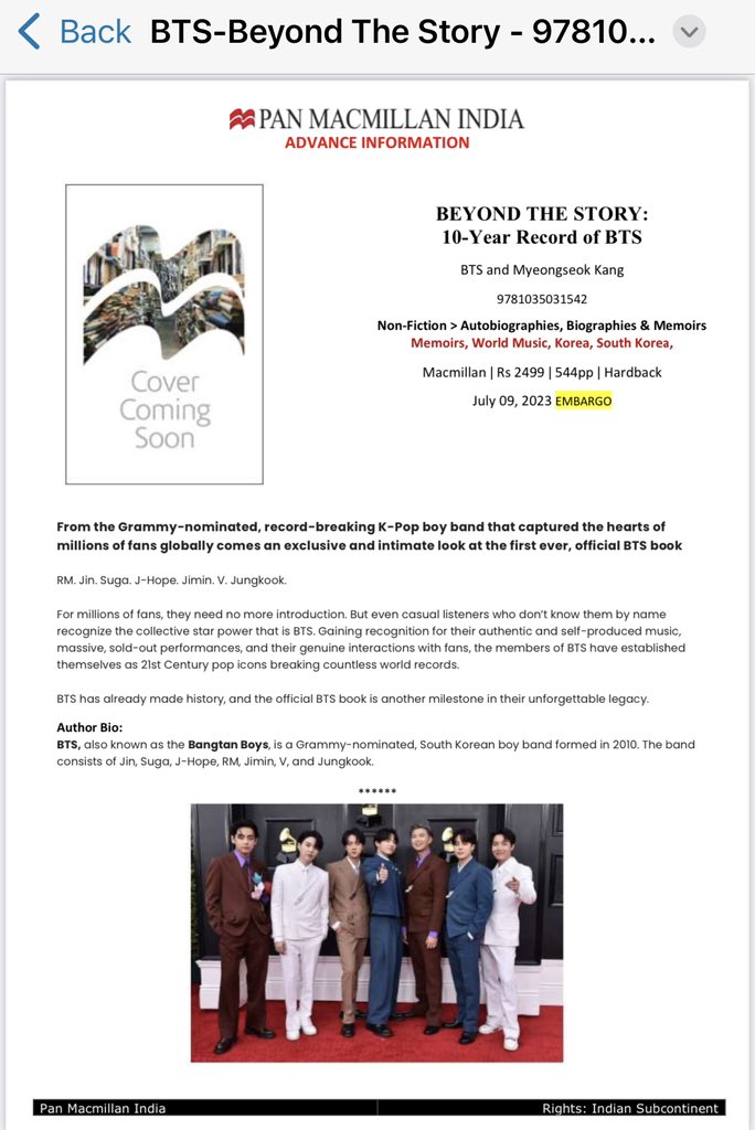 Bookhive_blr's tweet photo. Official #BTS autobiography BEYOND THE STORY
Pre-order started guys see only limited copies left
Dm us - 9535440445
Before copies gets sold
#kpop #KpopClass天神大名店
#BTS_twt #BTSARMY #BTSJIMIN #BTSJIN #BTS交換 #BTSで妄想 #BTSXMARVEL https://t.co/qVFIIQxr8L