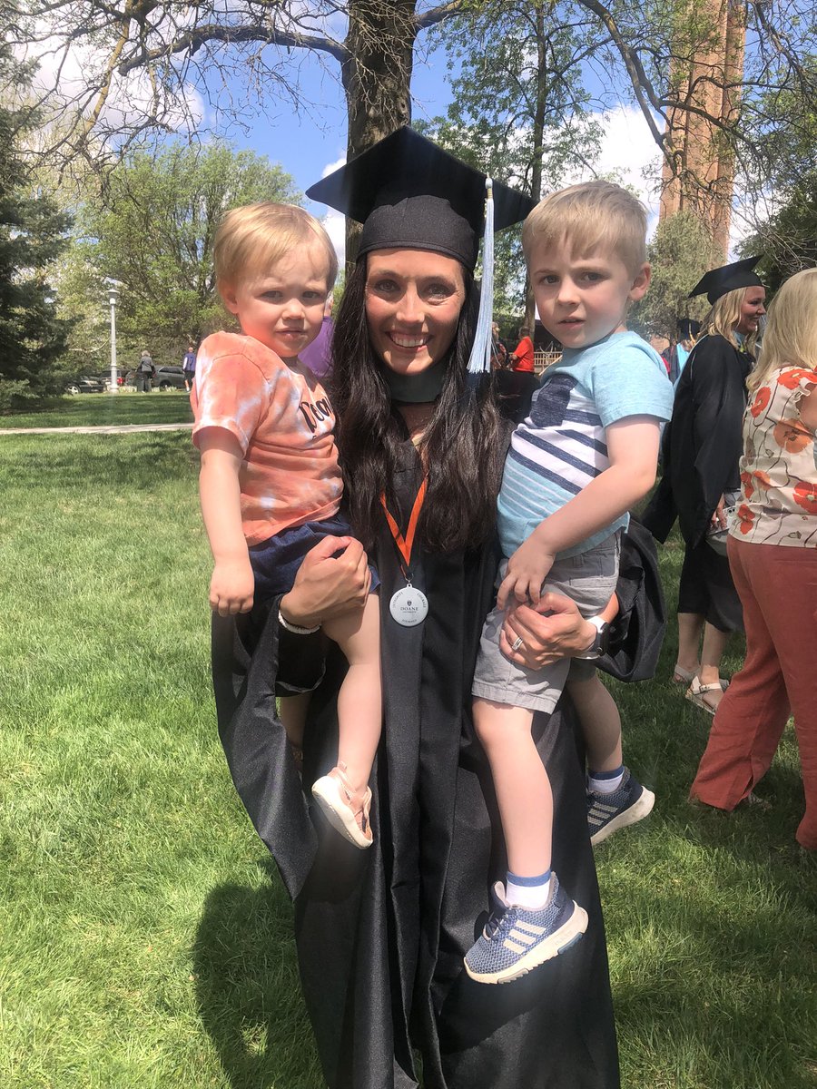 KelliWemhoff's tweet photo. Master of Education in Educational Leadership degree. 🎓🎉 I’m so thankful for my support system! 🧡 Also how how cute are these Doane Future Leader shirts from @BessScottDoane for our babies born during cadre?! 🥺 #thankful #grateful #blessed #graduate https://t.co/TEzhgcUhNN