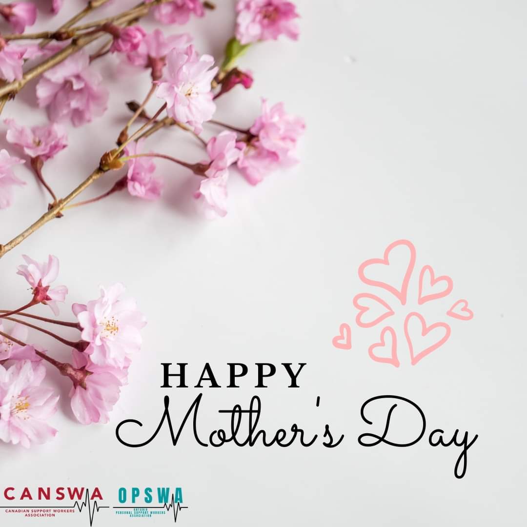 CANSWA2019's tweet photo. Happy Mother's Day to all our Support Workers and Friends! 

#CANSWA #PCA #HCA #PSW #CCA #Healthcare https://t.co/40dshX4Vgi