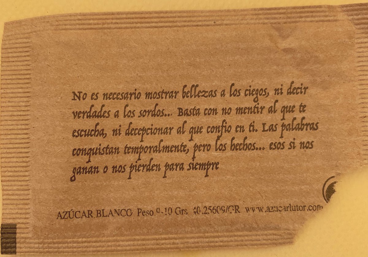 damarfu's tweet photo. El sobre de azúcar del café de hoy va dedicado a @sanchezcastejon https://t.co/Udhf7kKEYu