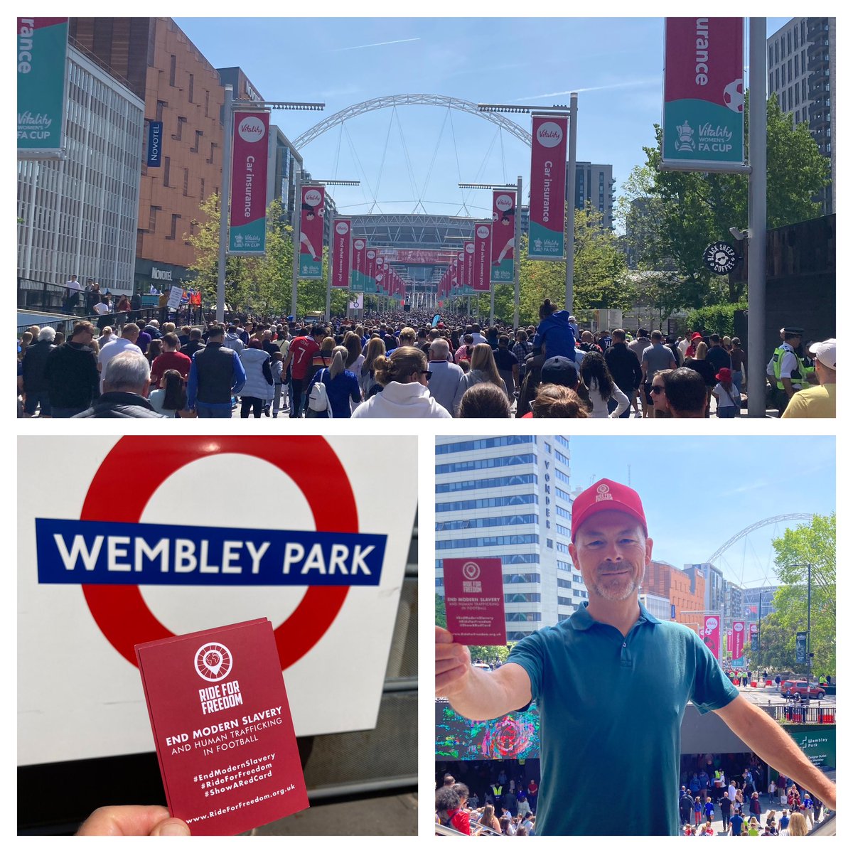 gordonmiller81's tweet photo. ๐๏ธWem-ber-ley!โฝ๏ธย Family day out at the Womenโs FA Cup final๐
๐Read more on the opportunity this provides https://t.co/OADyw1mn3e
#WomensFACupย
#ManUChe
#ShowARedCard
#EndHumanTrafficking
#EndModernSlavery
#RideForFreedom https://t.co/XFBGTFQunn