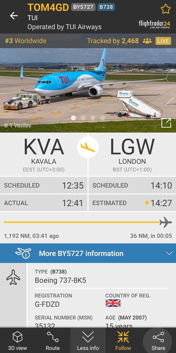 richieaddis's tweet photo. Emergency declared #plane #Planespotting
#aviation #aviationgeek
#Airport
BY5727 from Kavala to London https://t.co/75jYgWCyZI https://t.co/RGwlleqHTt