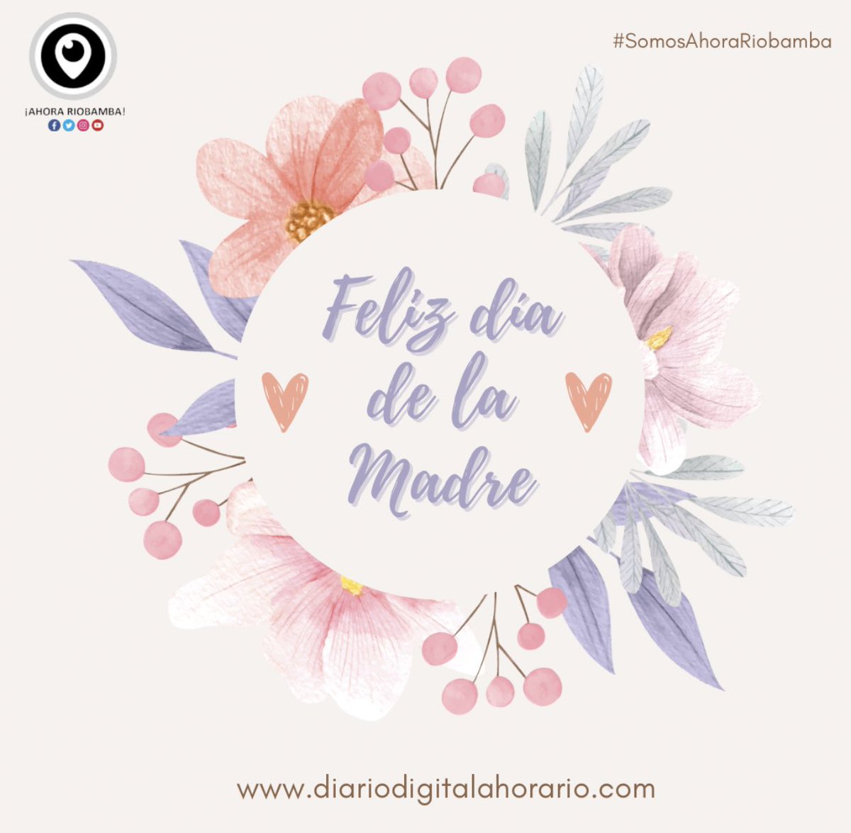 AhoraRiobamba's tweet photo. Celebremos el amor incondicional y la dedicación de esas mujeres valientes que nos han dado la vida…!!! 🙌🏻

¡Feliz Día Mamitas! ❣️💐

🙋🏻‍♂️¡Visítanos! 🎙️📸🎥
EN NUESTRA PÁGINA WEB 
📌Encuéntranos en https://t.co/VEVvXN2k95

¡EMPRESA JOVEN 100% RIOBAMBEÑA! ❤️💙

#SomosAhoraRiobamba https://t.co/NwapMXnwiR