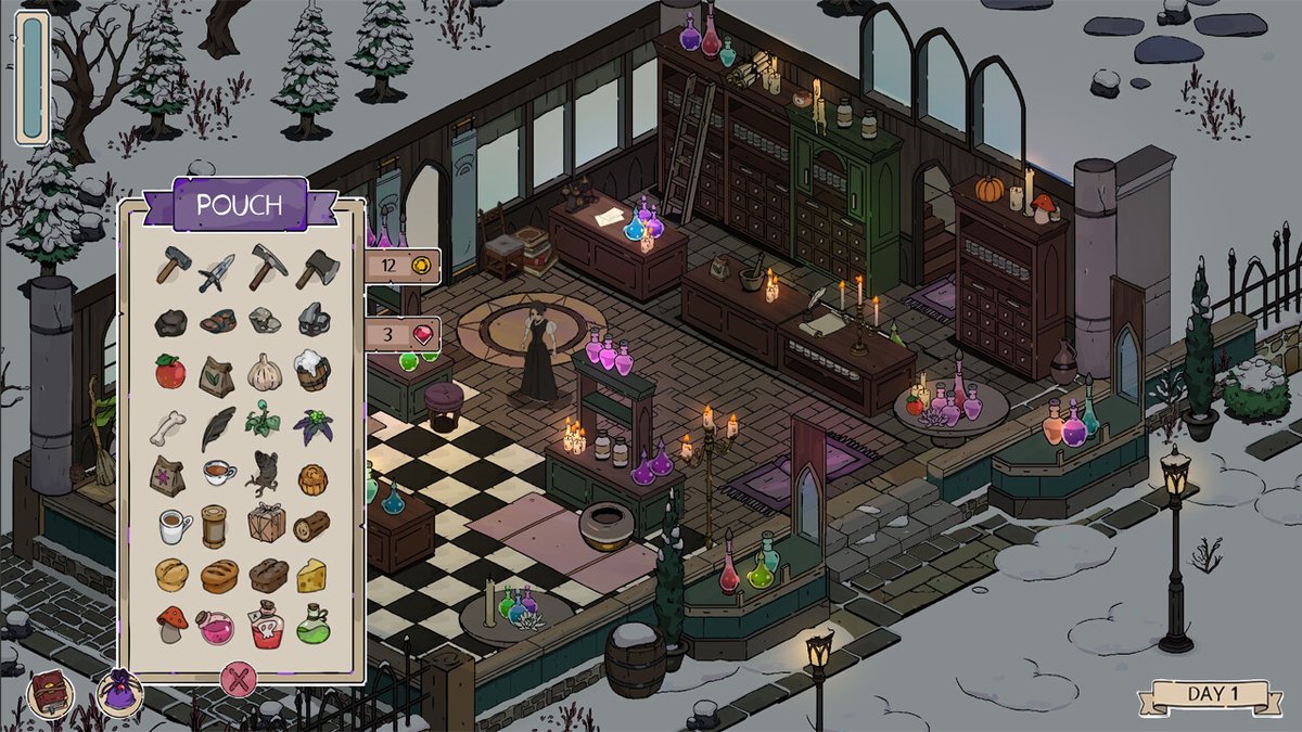 myPotatoGames's tweet photo. Crimson Hollow is a Fantasy and life sim game set inside a cozy magical village. Explore your new home, befriend and help the many unique villagers. Learn magic, craft potions and master the art of fishing, alchemy, blacksmith ing, herbalism and so much more. Steam soon. ☺️ https://t.co/yN19LYfuuL
