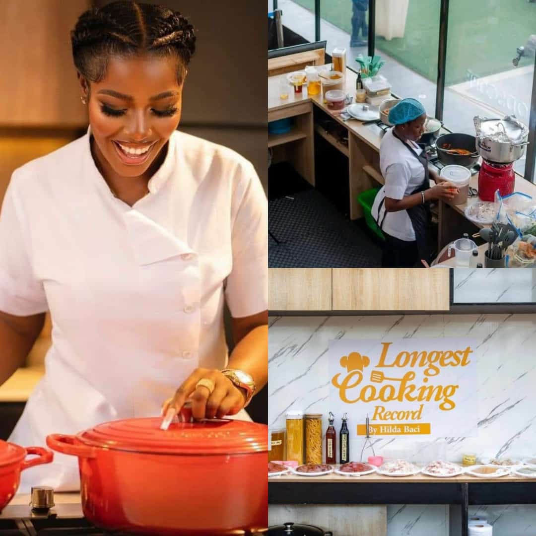 SirHenroDeGreat's tweet photo. The record breaker Hilda, keep going. You are a champion. Hilda is trying to break a world record by marathon cooking for 96hrs. Can you beat that? 
@ARISEtv
#96hrs
#Hildabacicookathon 
#hildacookathon 
#hildabaci 
#guinessworldrecord 
@DeGeneral_001 
@inta_updates https://t.co/m9giSwNQL5
