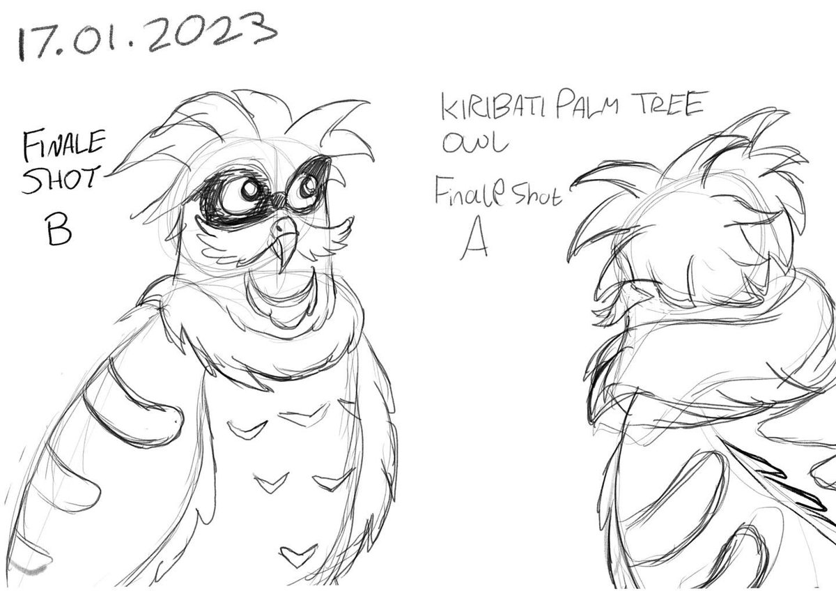 Tomjarobz93's tweet photo. Poses/key frames of the Kiribati Palm Tree Owl for @thevalecartoon 
#thevale #thevalecartoon #drawing #posesheet #animation #animationposesheet #kiribatipalmtreeowl #owl #birdsofprey #procreate #monster #ebbwvale #monsterowl #fantasy #2danimatoon #keyframes #animationkeyframes https://t.co/eM84cpTbTK