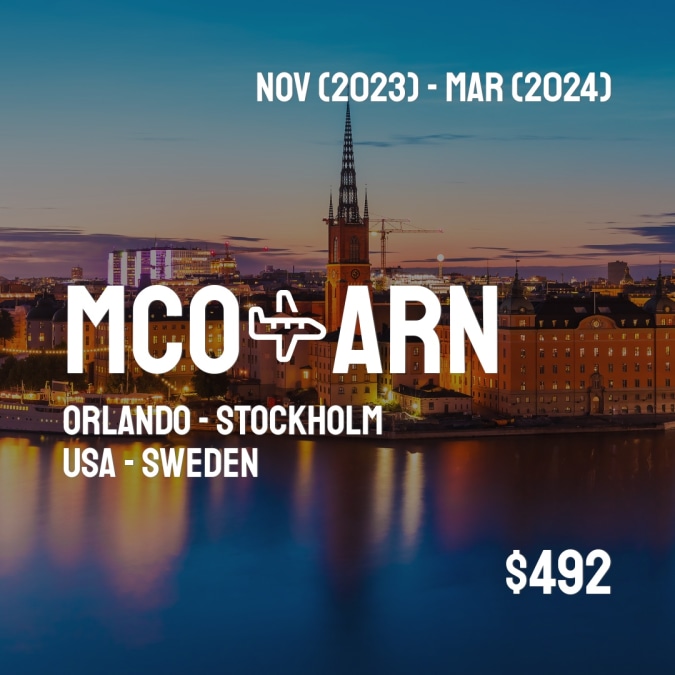 ✈️ Orlando (MCO) to Stockholm (ARN) for only $492 (USD) roundtrip 💸
91 live dates on Adventure Machine. - get the app on iOS or Android #orlando #orlandoflorida #orlandobloom #orlandohairstylist #orlandophotographer #orlandohair