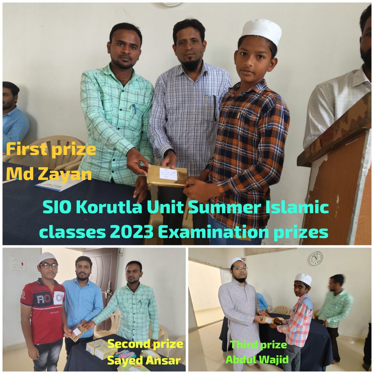 AbdulMajidAwmm's tweet photo. Today, on *May 14, 2023*, The 10-day summer Islamic classes run by the Students Islamic Organization of India, Korutla Unit have been concluded https://t.co/LWEQC2fDxA