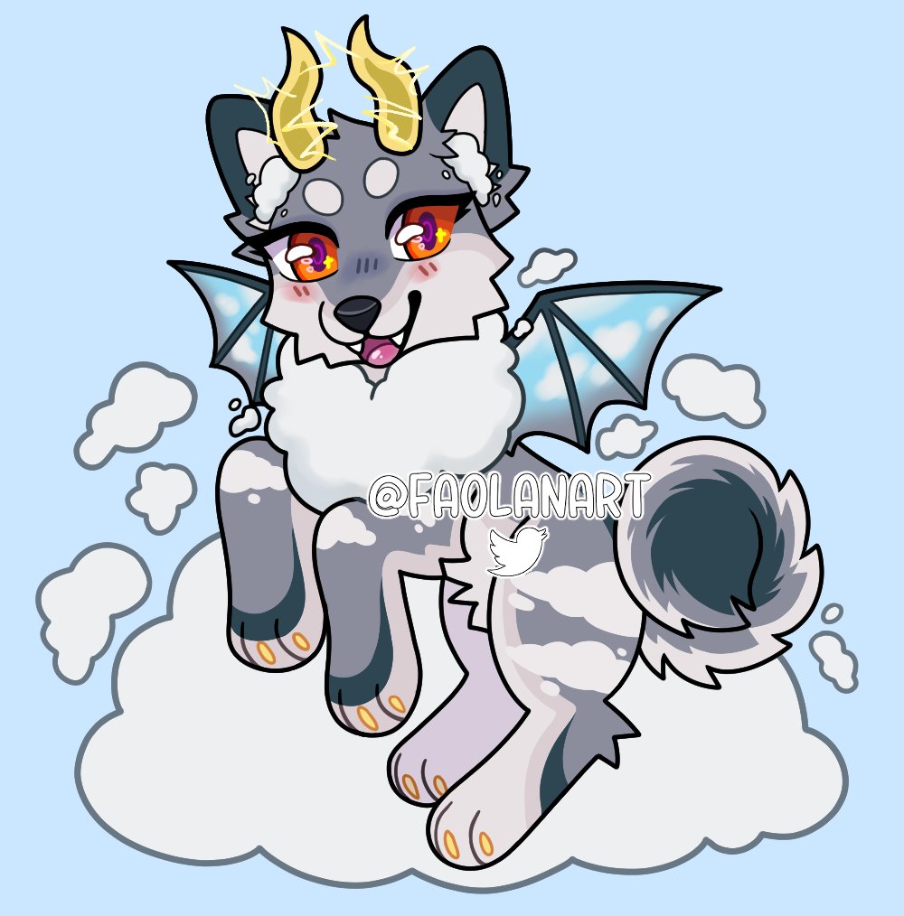 chibi for _weatherdog (IG) 🌩️ #furry #furryart