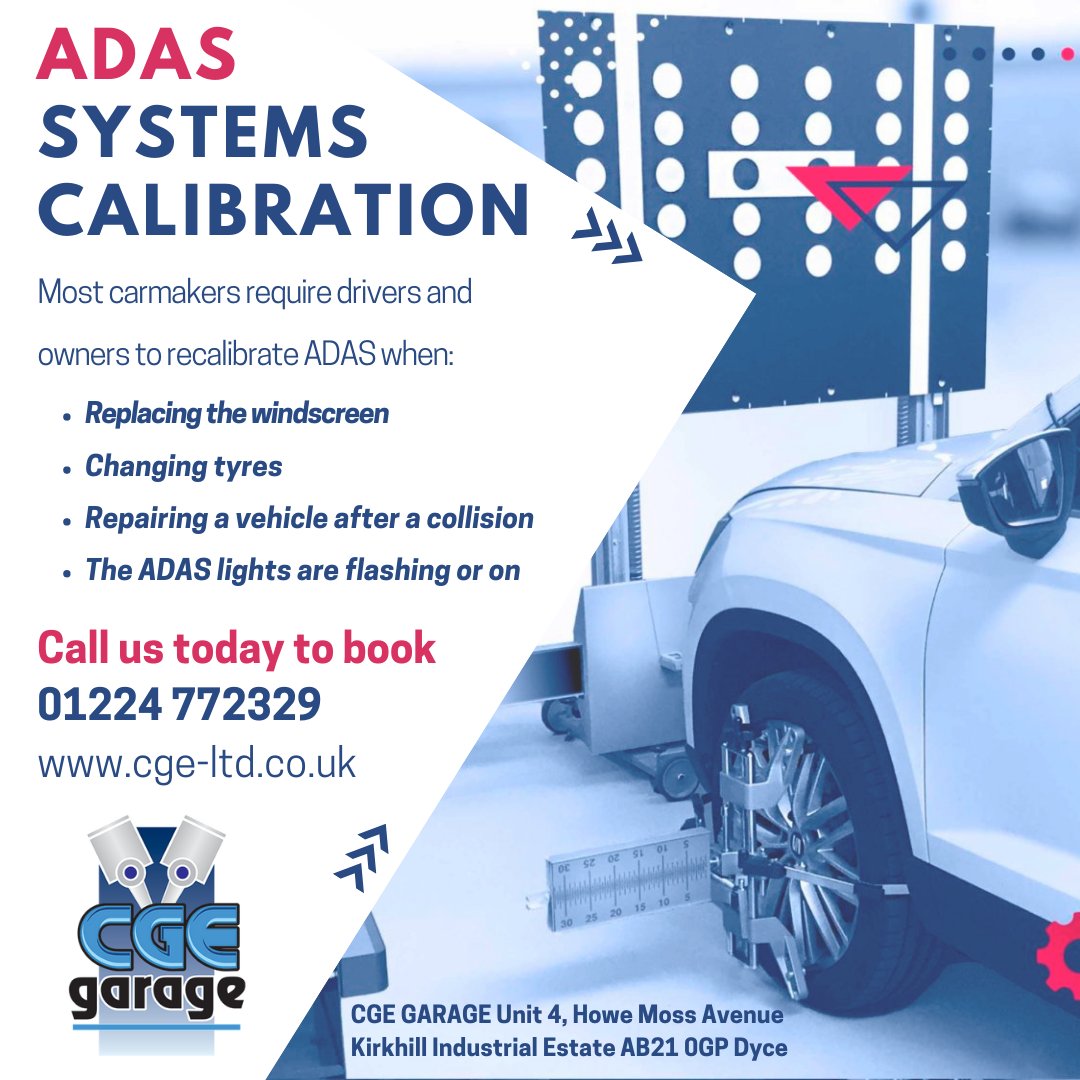 CgeGarageDyce's tweet photo. Looking for ADAS repairs or calibration? @cgegaragedyce 01224772329
#adas #carrepair #adasaberdeen #carrepairaberdeen #car #diagnostics #tyre #wheeltracking #van https://t.co/bbBVQu7LJk