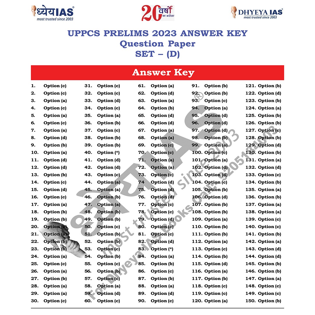 UPPCS Prelims 2023 Answer Key ..

#uppcs2023 #uppcsexam2023 #uppcs2023 #uppcsprelims2023 #answerkey #dhyeyaias  #uppcsanswerkey #post #instapost #uppcsprelims #pcs