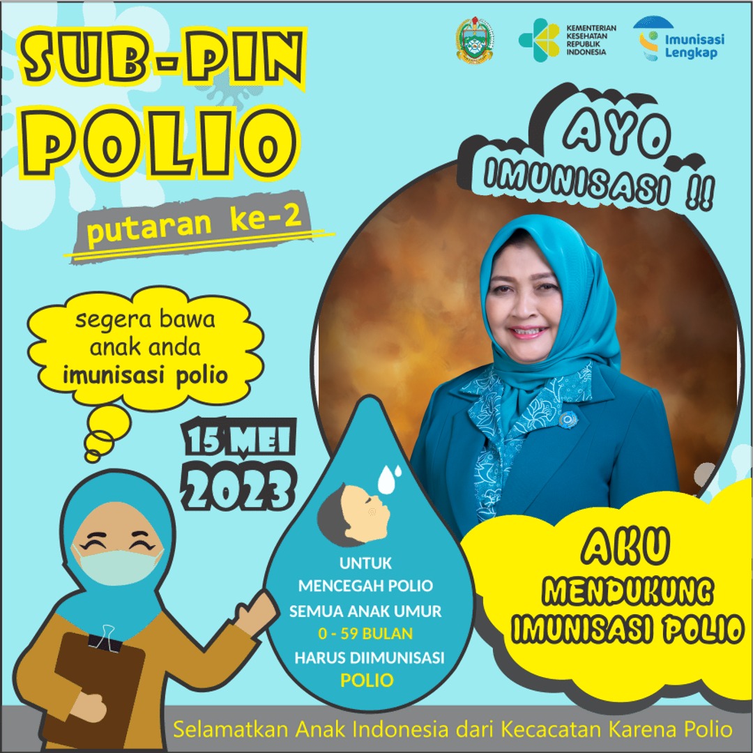 Imunisasi merupakan upaya penanggulangan yang paling mudah dan cepat untuk memutus mata rantai penularan virus Polio. Sebagaimana kita ketahui, polio tidak bisa diobati dan hanya dapat dicegah melalui imuniasi. Alhamdulillah, pelaksanaan Sub PIN Polio Putaran 1  berjalan lancar