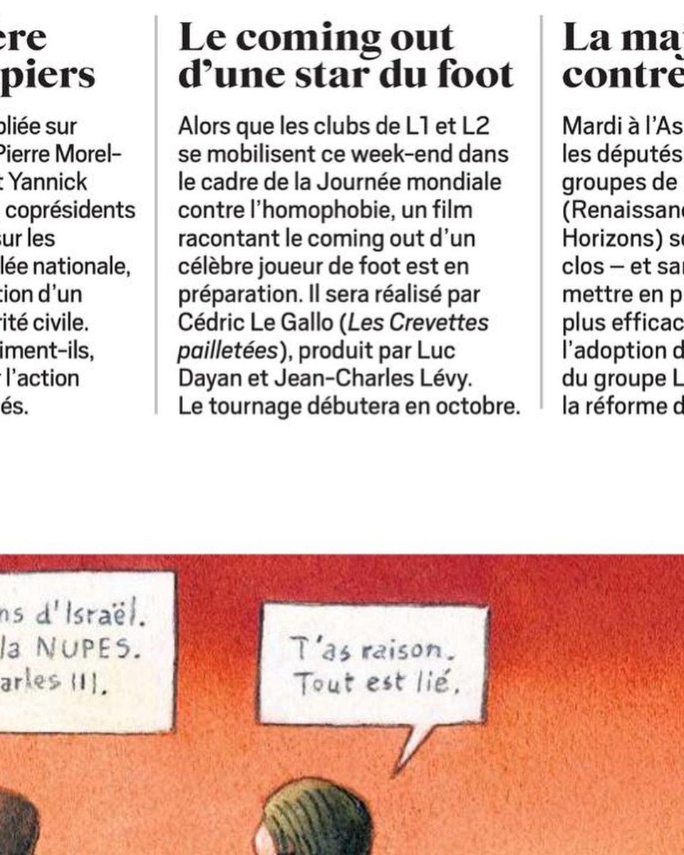 Breaking news dans <a href="/leJDD/">Le JDD</a> du jour ! Je suis très heureux de partager avec vous cette nouvelle concernant mon prochain film co-écrit avec Adi Walter produit par <a href="/LucDayan/">Luc Dayan</a> et <a href="/forecastpic/">Jean Charles Levy</a> . Hâte de vous en dire plus ☺️

#cinema #football #gay #lgbt #stophomobie #film