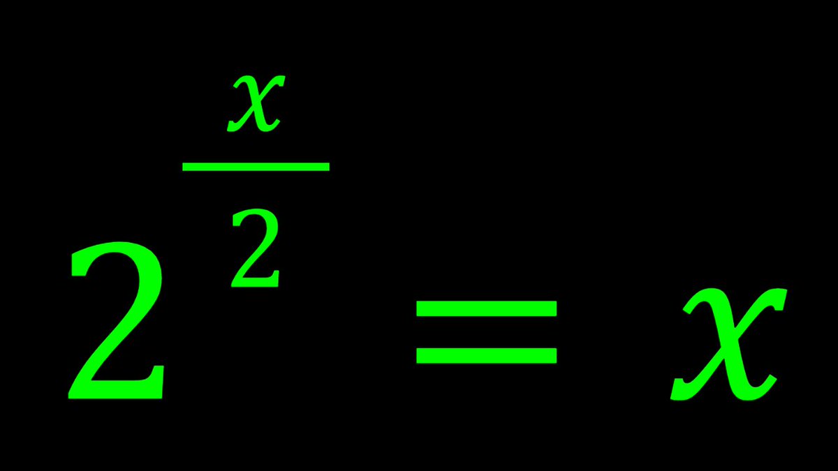 SyberMath's tweet photo. Another Nice Exponential Equation, 2^{x/2}=x
#ChallengingMathProblems #ExponentialEquations #Exponentialsvia @YouTube @Apple @Desmos @NotabilityApp @googledocs @canva
https://t.co/zyRVqNLq8O https://t.co/NwuhCmRrCi