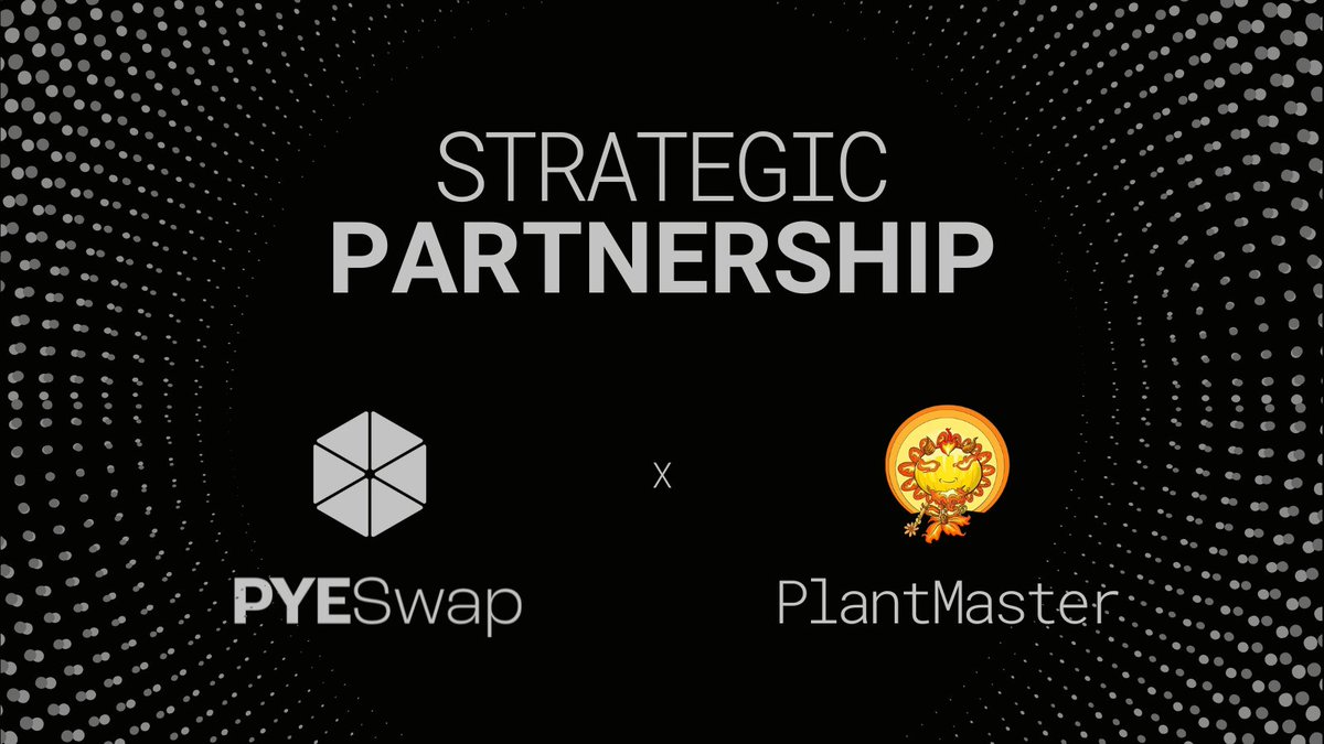 Hey PYENation! We are thrilled to announce a strategic partnership with <a href="/PlantMaster_nft/">PlantMaster(💙 🧡)</a>, a leading Web3 gaming project on #Arbitrum 💙🧡

To celebrate, 1 PlantMaster 0G (Free Mint) + 5 WL Giveaway 🎉

🫡Follow <a href="/PYESwapDEX/">PYESwap</a> &amp; <a href="/PlantMaster_nft/">PlantMaster(💙 🧡)</a>
❤️RT &amp; Comment $ARB Address