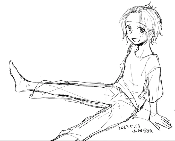 昨日のリハビリ配信で描いたかさねと女装すばるくんです。絵の描き方をやっと思い出しました…