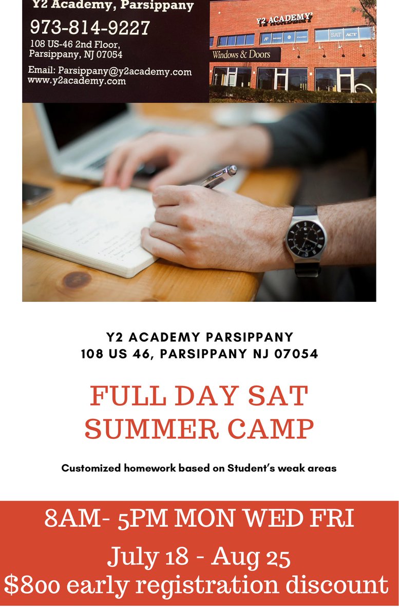 Y2Parsippany's tweet photo. #sat #act #college #tutoring #education #highschool #testprep #tutor #math #students #satprep #collegeadmissions #university #nj #livingstonnj #summitnj #newprovidencenj #shorthillsnj #butlernj #waynenj #millburnnj #baskingribdgenj https://t.co/pKYcgpm0jM