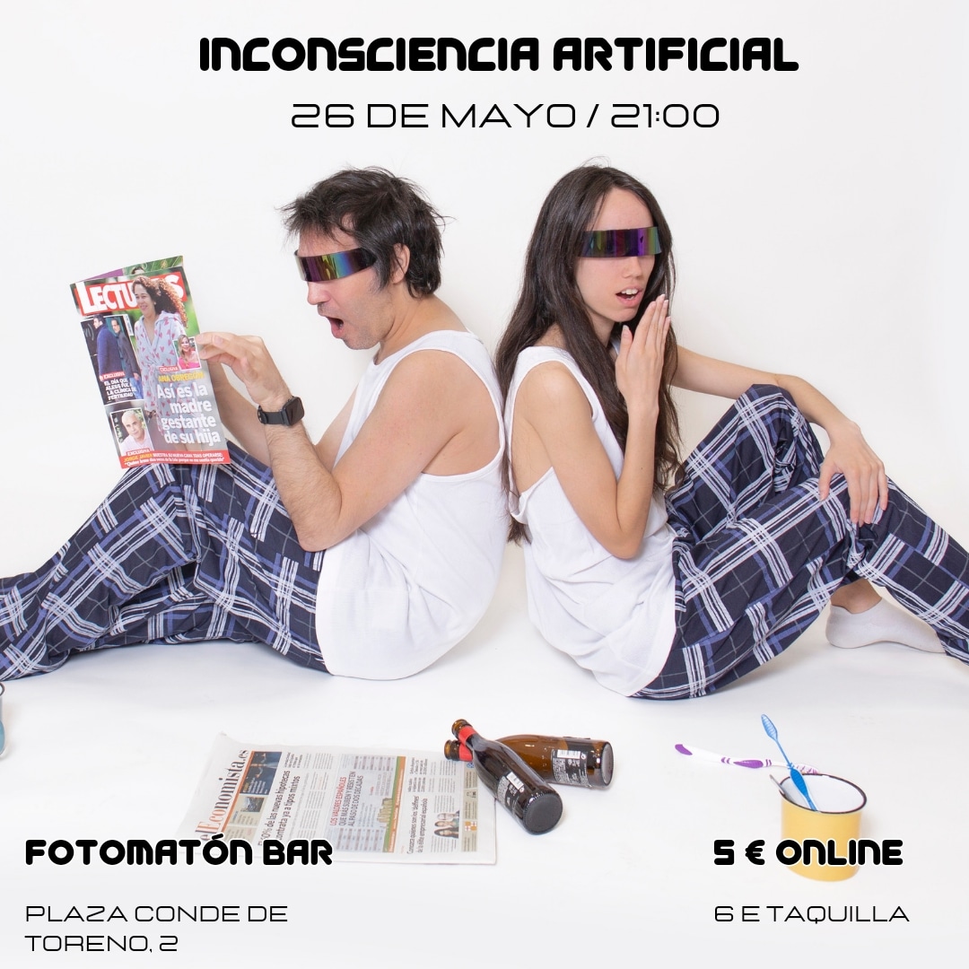 ¡¡Inconsciencia Artificial en concierto!!

¡Con un directo más potente y más divertido que nunca! Baila y ríe a partes iguales con nuestras canciones pegadizas 

Entradas aquí 
mutick.com/e/inconscienci…

#Conciertos #Madrid #humor