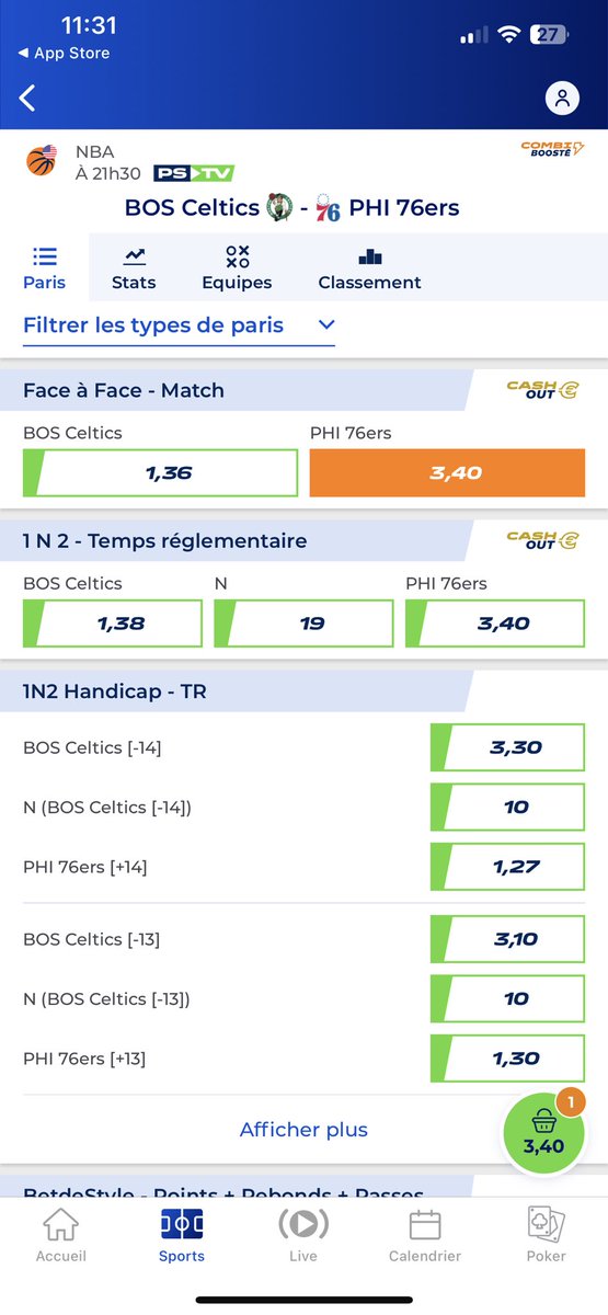 arnaud_ldgb's tweet photo. @ParionsSport bonjour 
Ce match prend bien en compte les prolongations ? Je préfère demander car vos CONfrere d’unibet se permettent d’annuler des paris 😢 https://t.co/7Hp2bj1WXK
