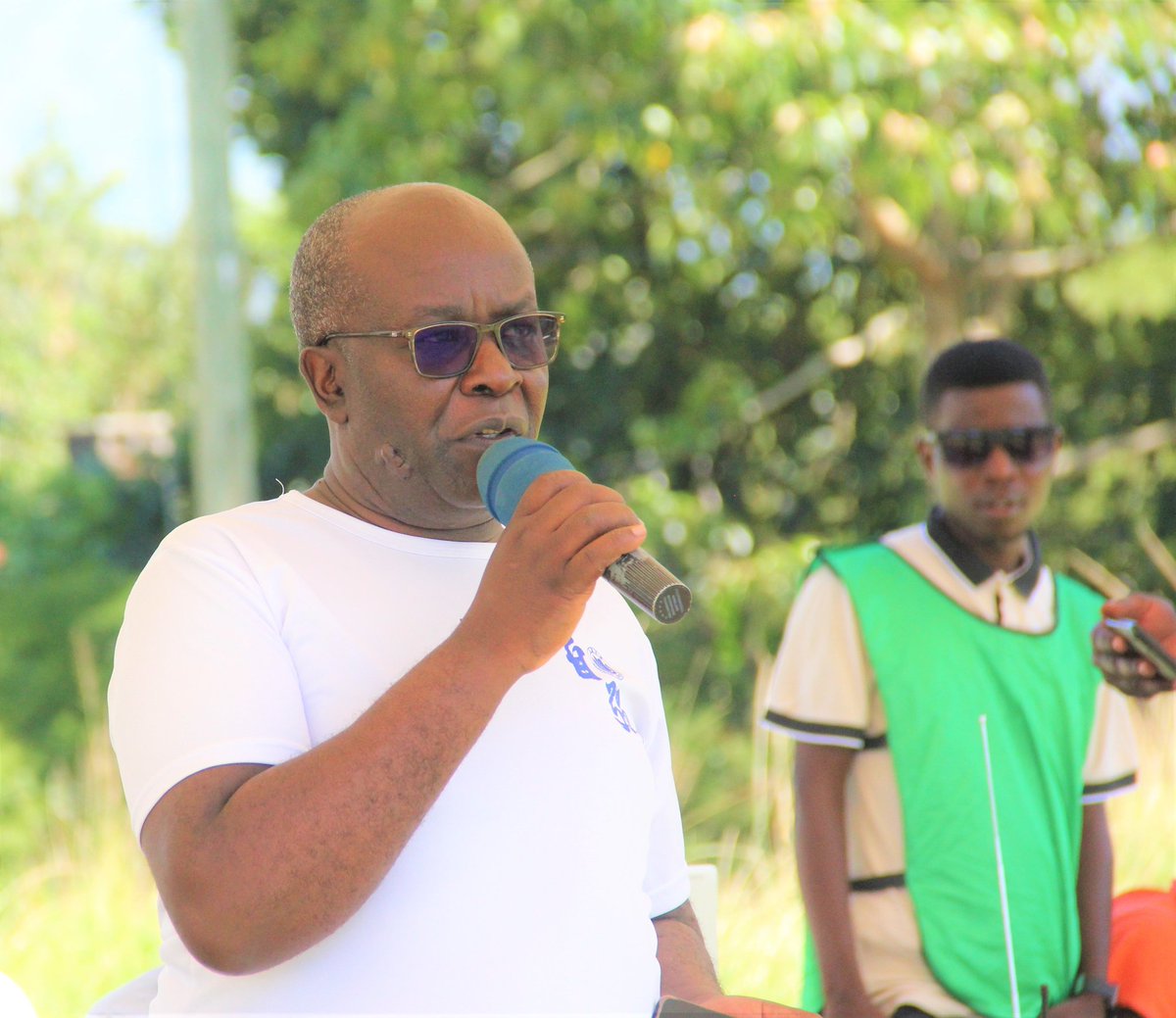 JESE_Uganda's tweet photo. Our Executive Director, Mr Patrick Baguma Ateenyi, earlier today giving his speech at the start of the Corporate Football gala at Boma Grounds, Fort Portal. #JESEAt30 https://t.co/Dd3zkUtKNC