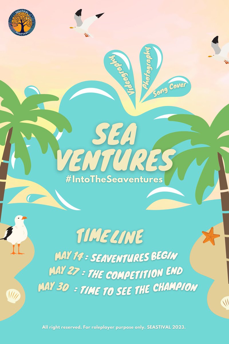 ͏

͏

                𝐒 𝐄 𝐀 𝐕 𝐄 𝐍 𝐓 𝐔 𝐑 𝐄 𝐒
             #IntoTheSeaventures🌊

      Nyala-lah kobar  juang  atas titik
      kehidupan nan asri tanpa cemar.
      Di  sini,  bersama  kita  gaungkan
      gelegar   bahana    tiada    gentar.

͏

͏