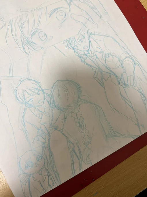 構図(パースが合ってるかは置いといて)頑張っております…今回は冒頭ハーツがいつもよりたくさん出ます