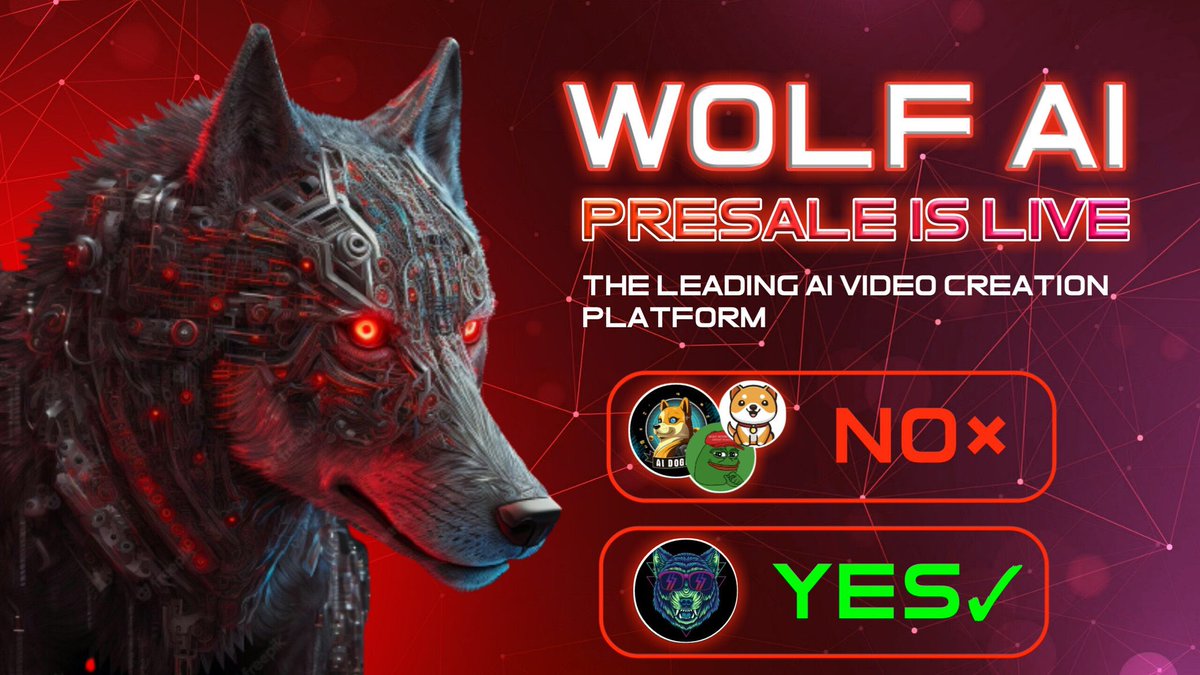 THIS AI PROJECT WILL MAKE YOU MILLIONAIRE 🔥💥🚀🚀🚀
#ArtificialInteligence #1000xgem #WOLF
HURRY UP : BUY THEIR PRESALE NOW 
(Even your 10$ purchase can easily give you $1000s )
ARTIFICIAL INTELLIGENCE : WOLF AI

Extremly strong project : Getting a lot of Hype 🚀🚀
It really got