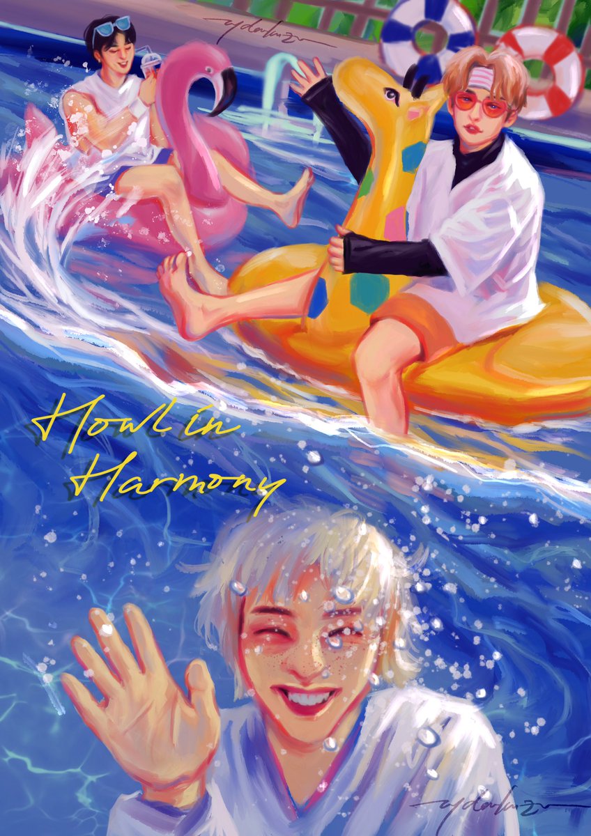 「QRT with your blue art 」|nad 🍧💗 | semi iaのイラスト