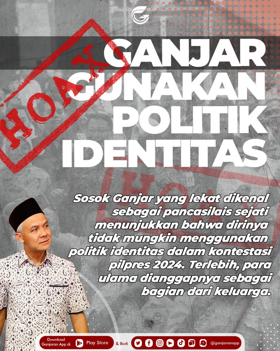 Ini adalah salah satu berita hoaks yagesya. Pak ganjar selalu mengutamakan berpolitik yang bersih jujur dan adil
#GanjaranApp #GanjarUntukIndonesia