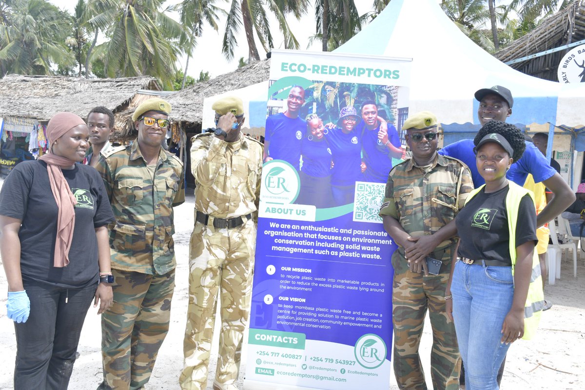 FrancisAute's tweet photo. Thanks to all those who participated in the beach cleanup yesterday especially our partners 
#mombasaplasticsprize #unityforgood #environment
@ERedemptors @twendegreen @Kwskenya @SunAfricaKenya https://t.co/LH5qXnRgA1