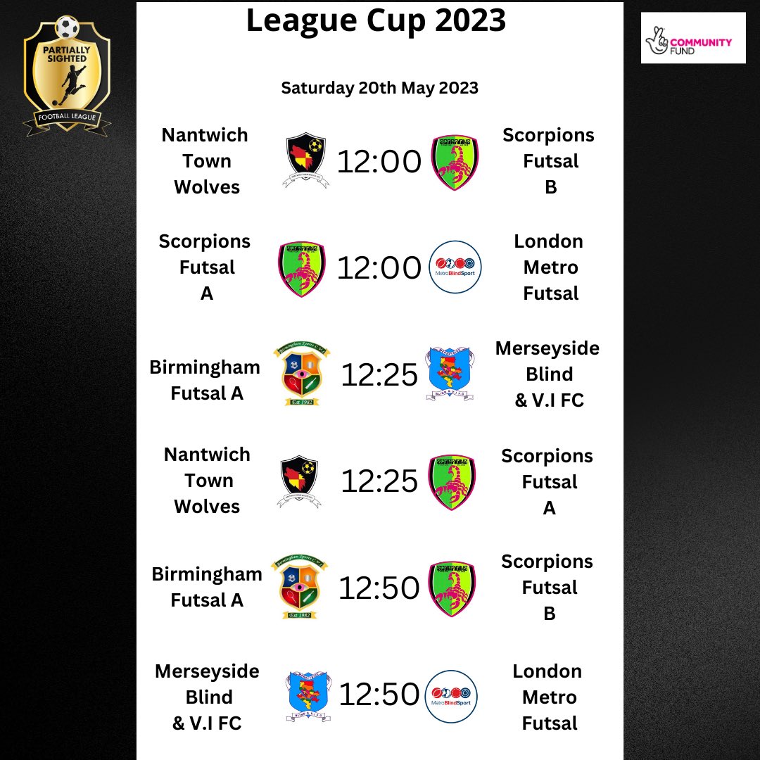 Partially Sighted Football League tweet media
