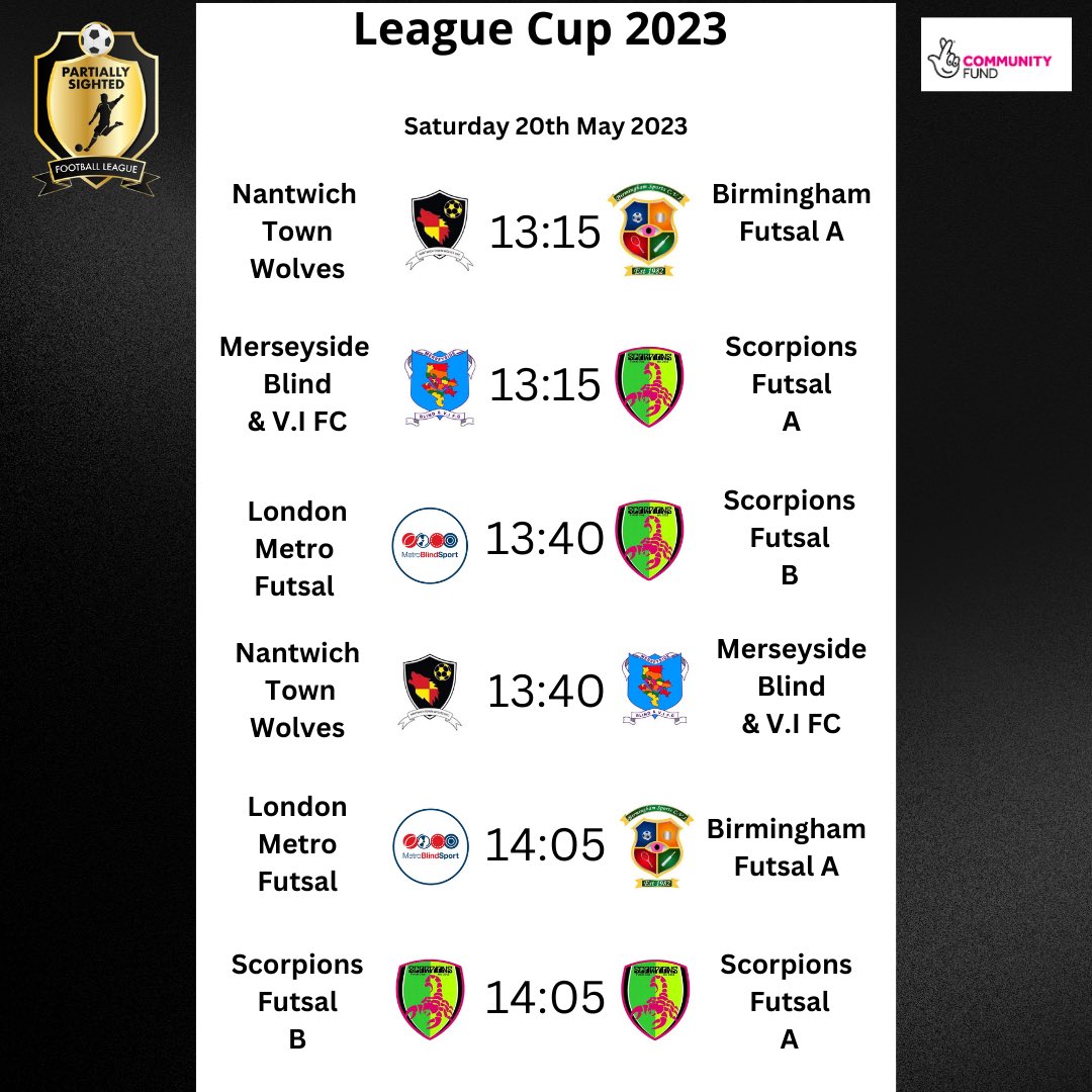 Partially Sighted Football League tweet media