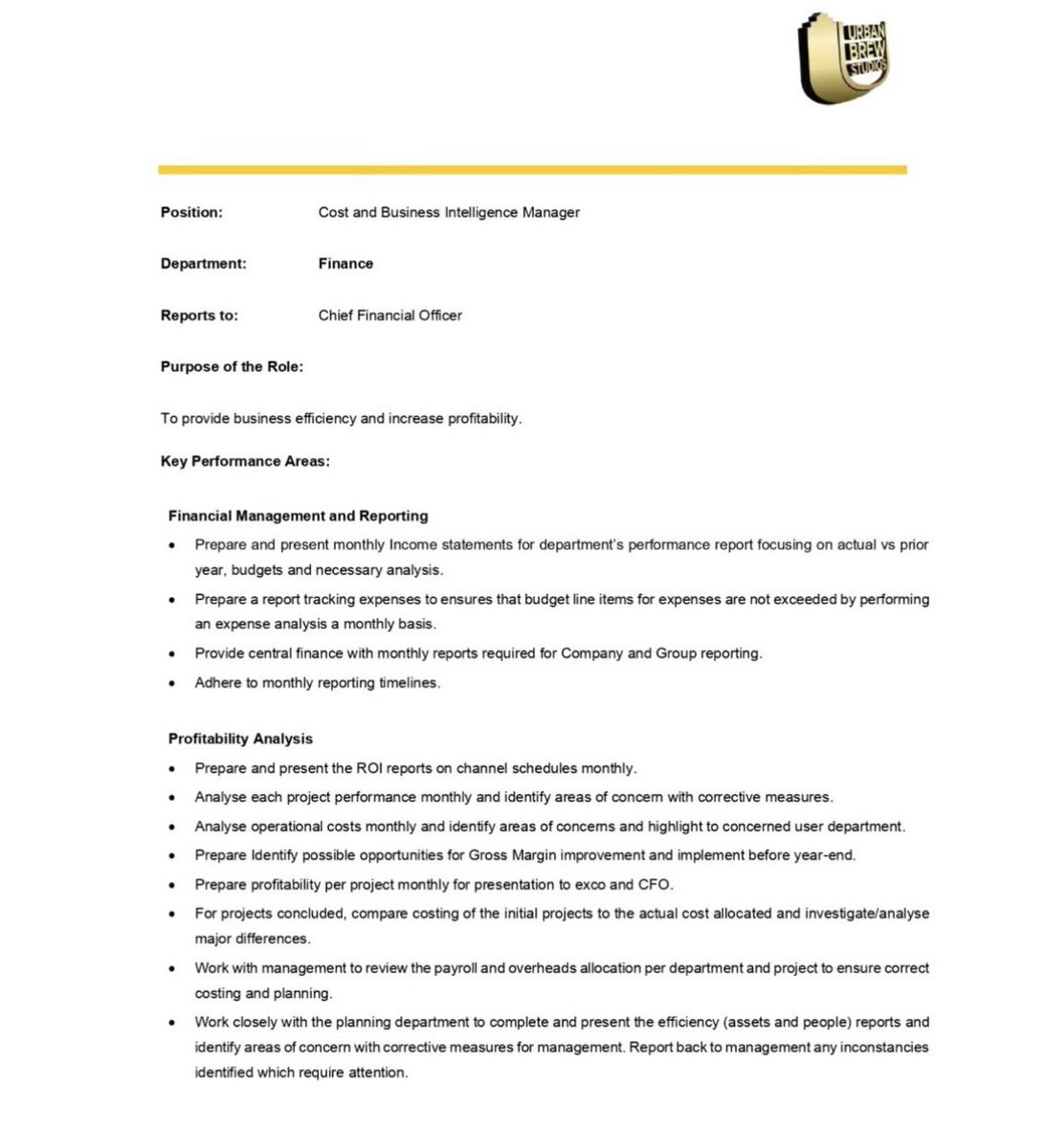 Kgopolo on Twitter "JOBS Film and television production company Urban