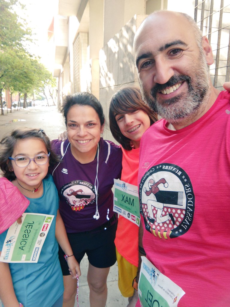 Avui hem participat tota la família a la cursa per la #ELA a #SantAdria
