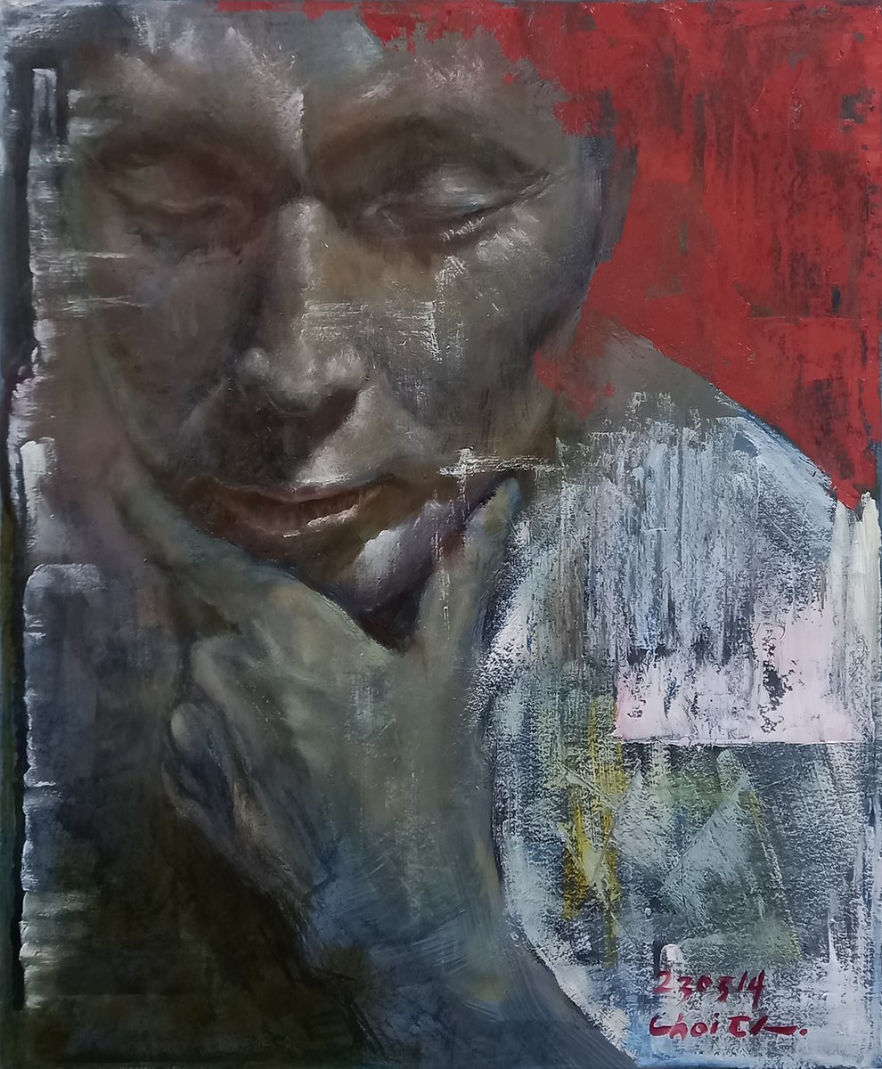 painting portrait
2023.05.14
oil on paper
; early work ; crayon, acrylic
youtu.be/rZkH3B0ypWg
blog : choipainting.blogspot.com
#painting #portrait