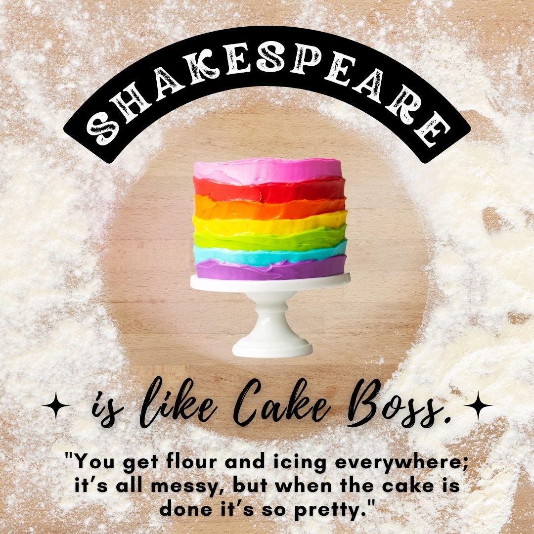 "#Shakespeare is like Cake Boss. You get flour and icing everywhere; it's all messy, but when the cake is done it's so pretty."

#ShakespeareInPrison #ArtsInPrison