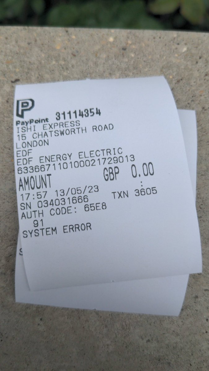 becks9539's tweet photo. @edfenergy I have tried several shops and I've been unable to top-up pay you go smart meter recept say system error 91. I may need a new card? https://t.co/ymcXKmxoPt