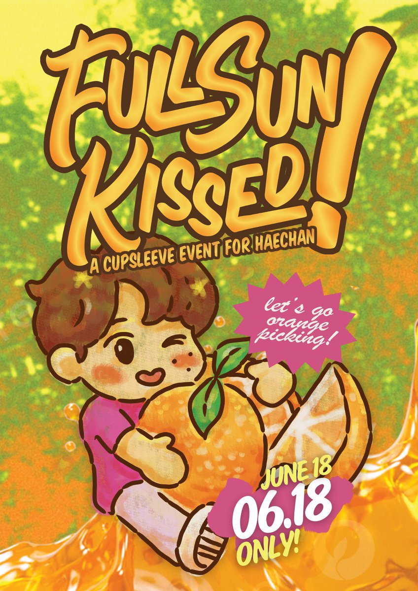 luvdreamin's tweet photo. interest check 

You’re my tangerine love! 🧡

FULLSUNKISSED : Let's Go Orange Picking | HAECHAN BIRTHDAY CUPSLEEVE EVENT 🍊✴️

🗓 WHEN: 06.18.2023
📍 WHERE: Cafe 408

please vote below ⬇️ https://t.co/ta5vL3VZad