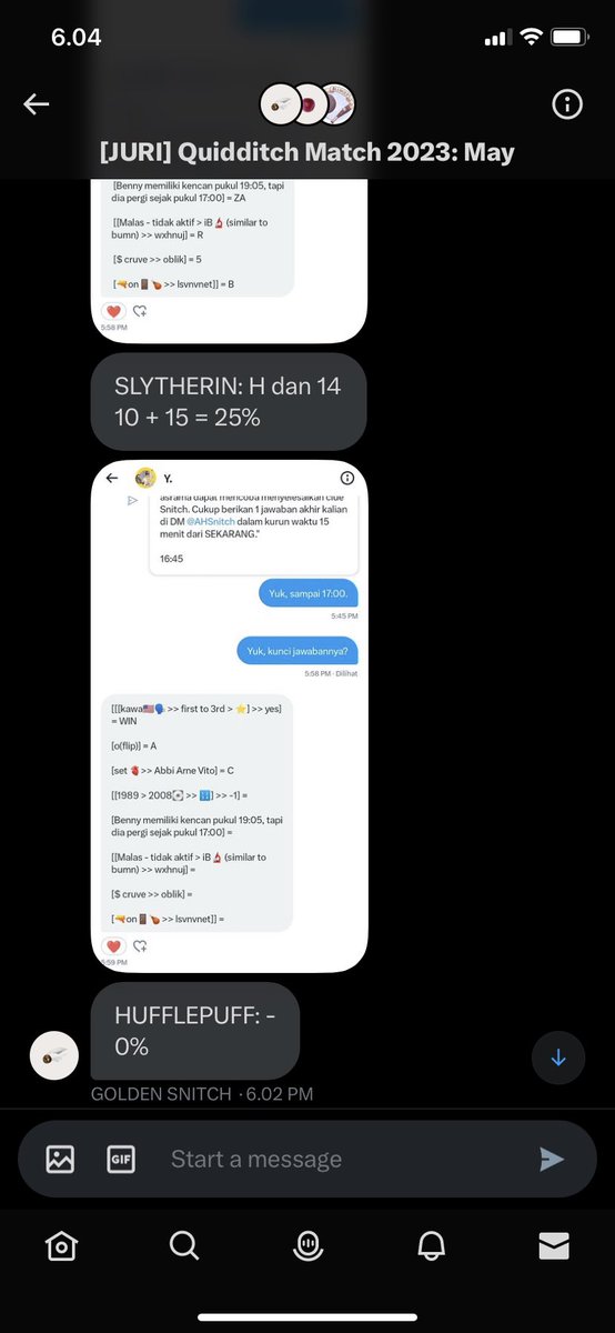ProfsHecate's tweet image. "Slytherin berhasil memenangkan pertandingan Quidditch hari ini karena mendapatkan total 25% dari jawaban akhir yang dikirimkan! Selamat, Slytherin!"