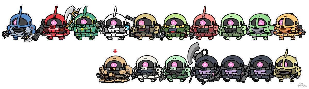 「Daily Zaku Zaku tank today, I'm think ab」|Affeaのイラスト