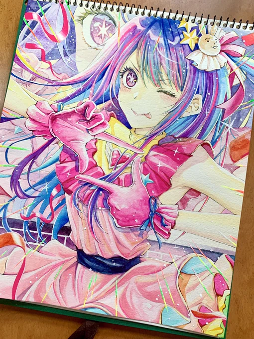 推しの子の星野アイを描きました #押しの子ファンアート