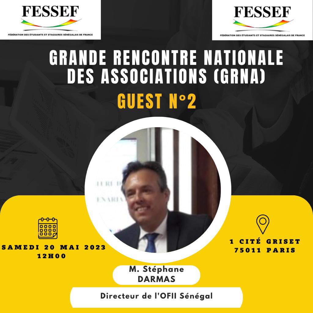fesseffrance's tweet photo. Notre 2e invité est :
Monsieur DARMAS qui fera une petite présentation des mécanismes d’accompagnements mises en place par l’OFII pour le retour surtout pour les entrepreneurs.
#fessef #caravane #etudiant #entrepreneur #senegalaisdefrance
#agfessef #fessef #etudiantssenegalais https://t.co/YWm9B7CC9M