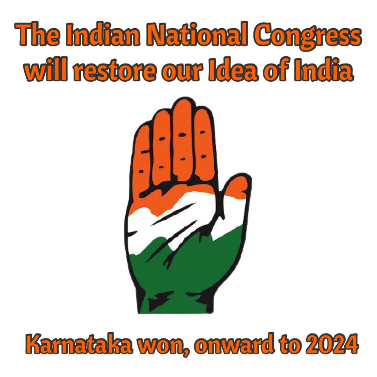 2024 won’t be easy unless the strategy that got the #KarnatakaElectionResults is replicated pan India, modified to each State’s needs.

A 2024 win is the ultimate prize to redeem our #IdeaOfIndia

State leaders, SM & ground teams must be armed with strategy to the tiniest detail