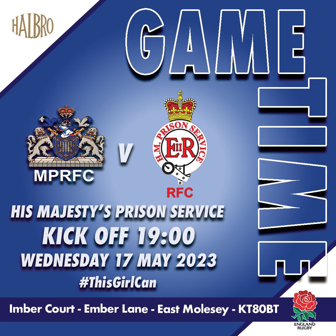 The women have their next fixture of the season against HMPS Rugby Union Women so come down and support us and watch some great rugby!

📅 Wednesday 17th May 2023
📍Imber Court, East Molesey, KT8 0BT
⏰ 19:00 KO
#rugby #policerugby #thisgirlcan
