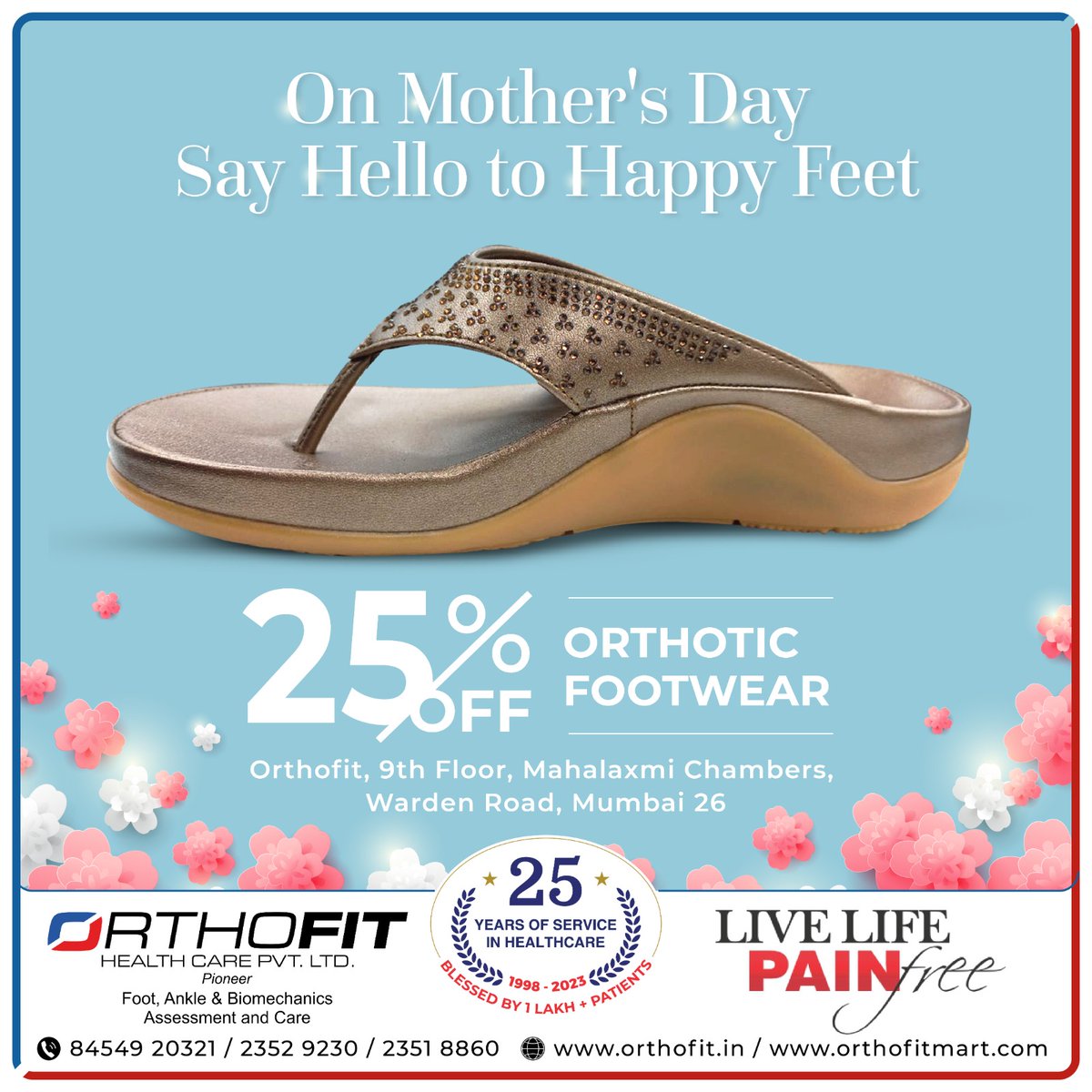 Orthofit Team wishes all mothers a Very Happy Mothers Day

#happymothersday
#happymothersday2023
#mothersdayoffer
#livelifepainfree
#stayfitforlife
#orthoticfootwear
#correctivefootwear 
#mothersday 
#mothers